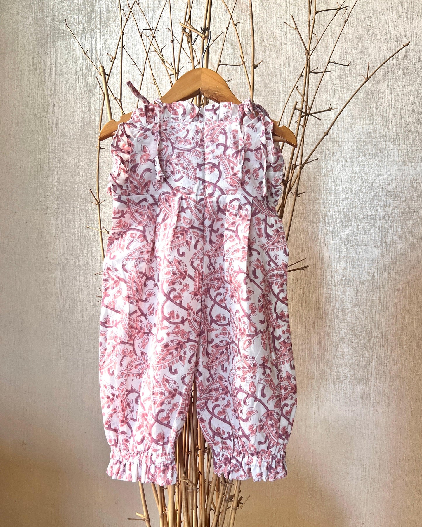 Girls’ Paisley-Printed Cotton Jumpsuit