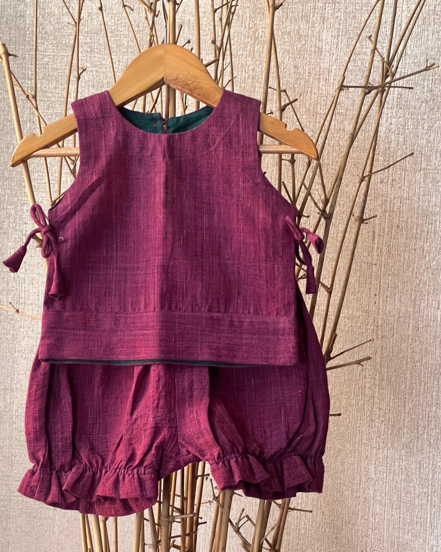 Girls’ Pure Khadi Handwoven Co-ord Set