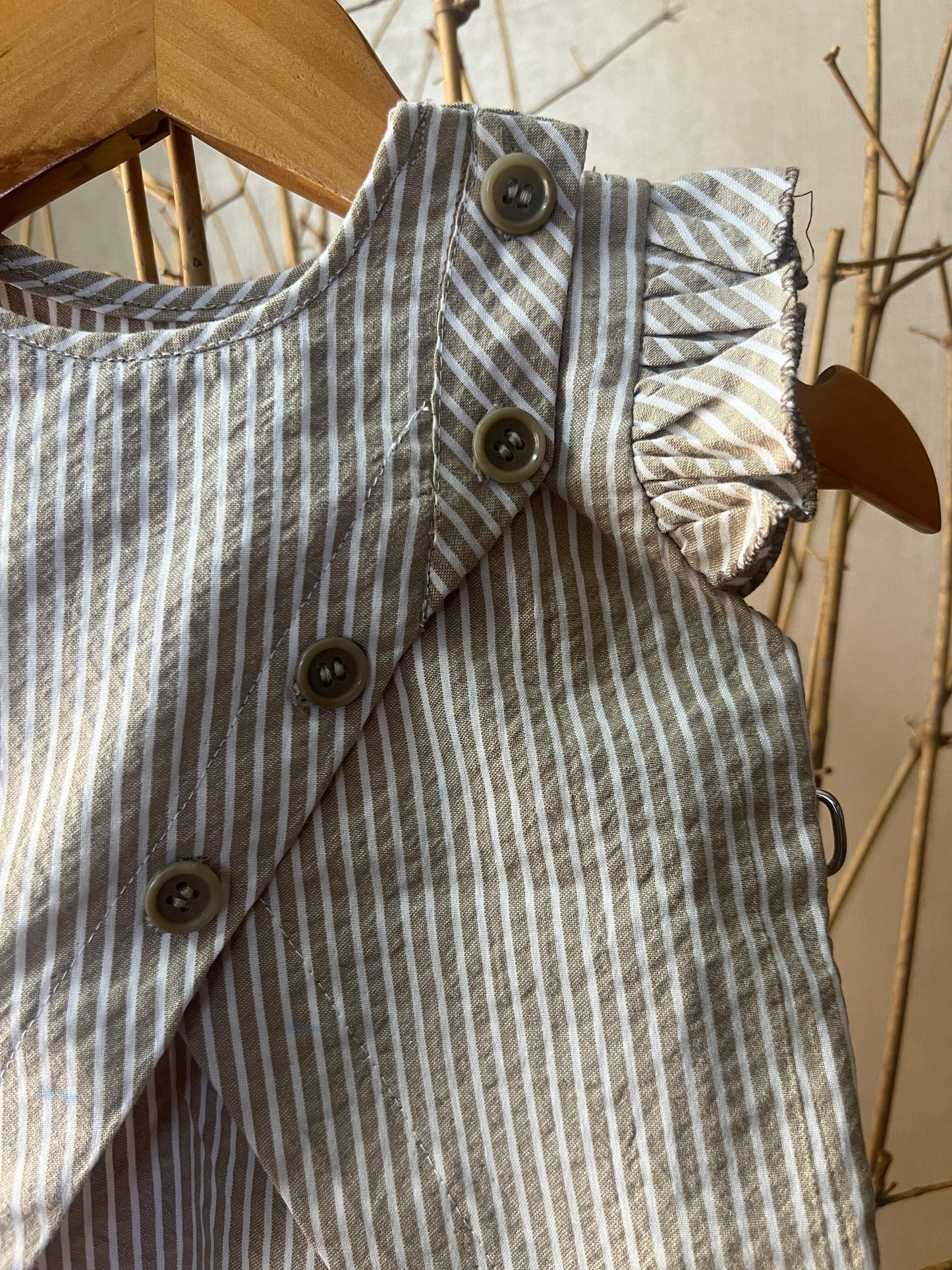 Striped Cotton Wrap Top & Shorts Co-ord Set for Girls