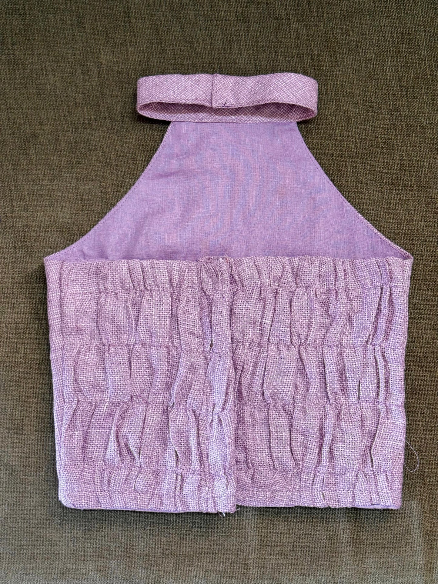 Lavender Embroidered Lehenga Set – Pure Linen & Mul Chanderi