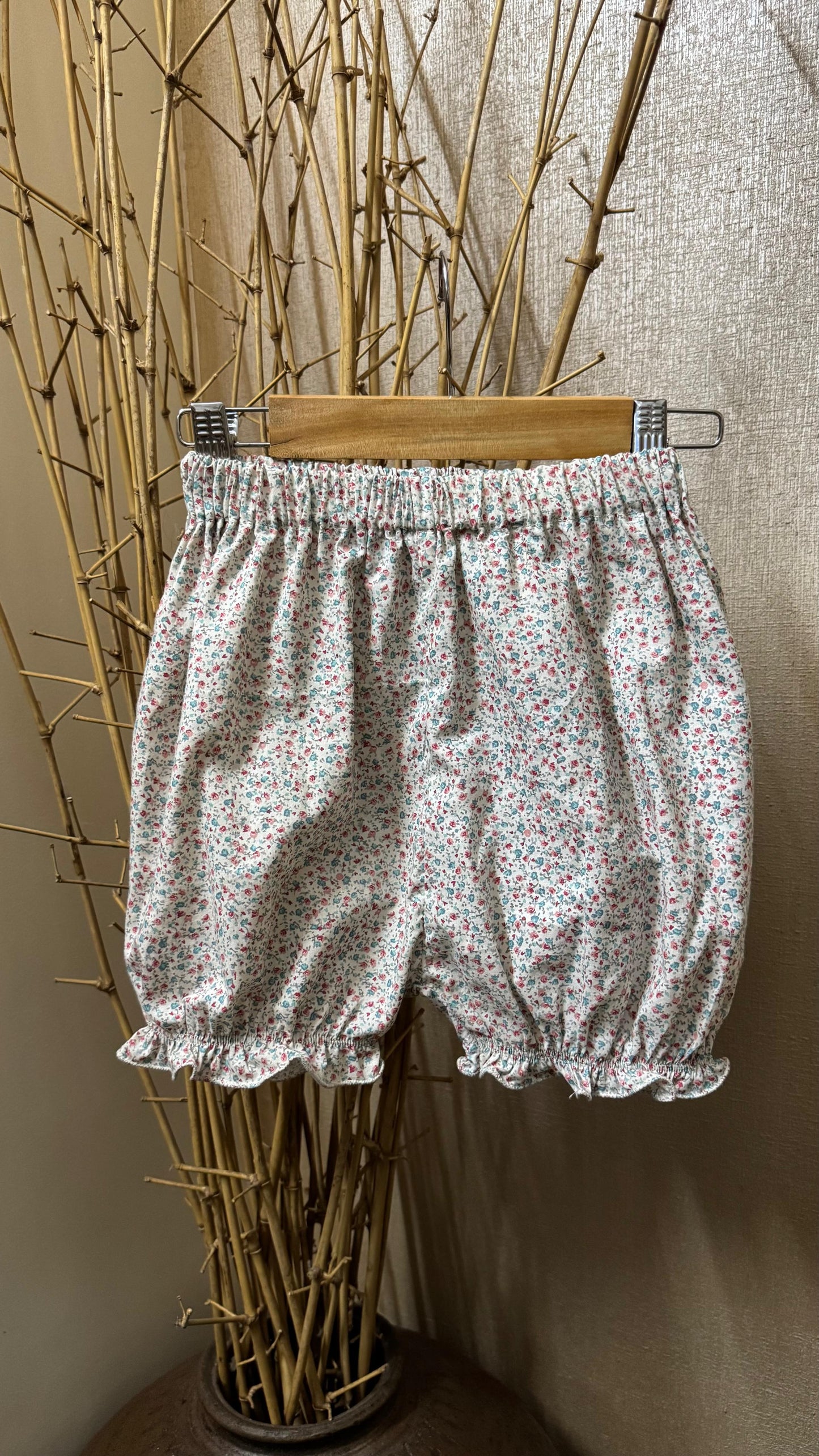 Cranberry Red & Ditsy Floral Shorts Set